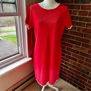 Cora Knee Length Sheath Dress White Trim T Shirt Style Simple Style Summer Vibe